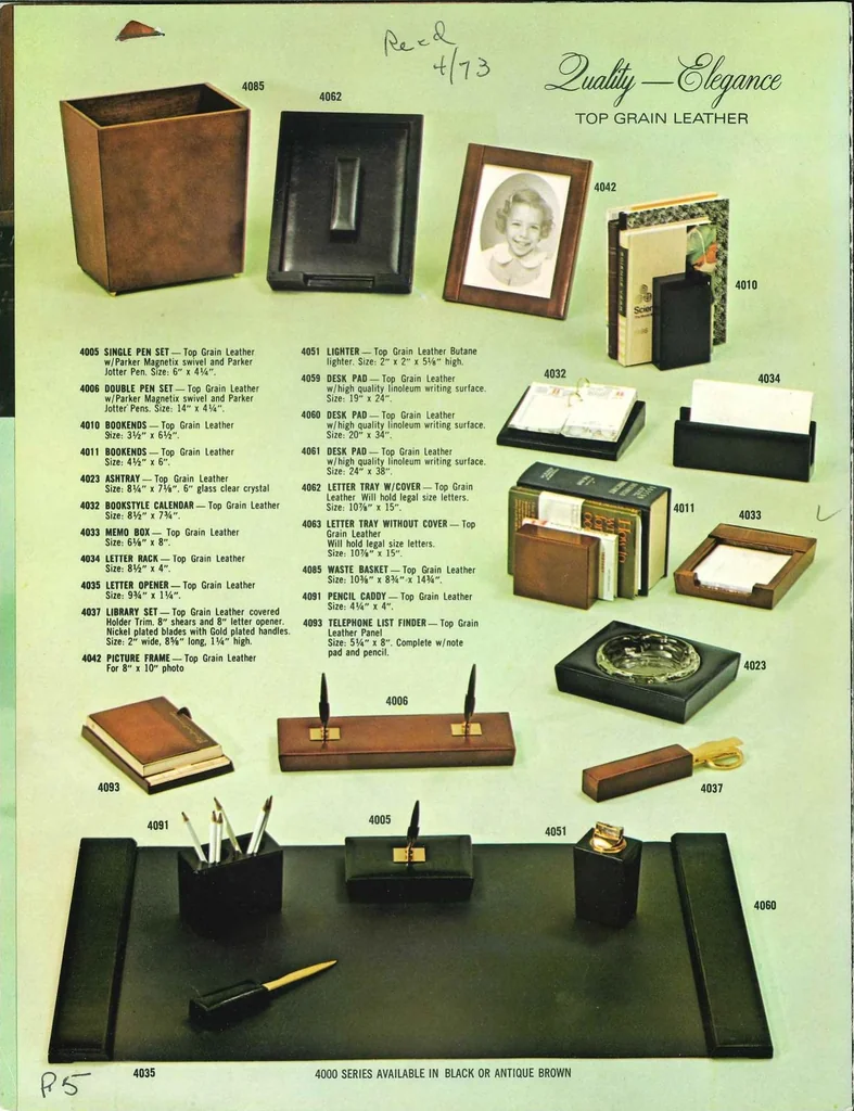 An illustration from Scheibe Desk Appointments 1973, 1973, leaf 4