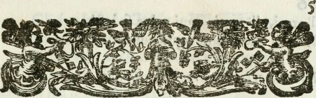 An illustration from Scherzi armoniosi, 1658, leaf 14