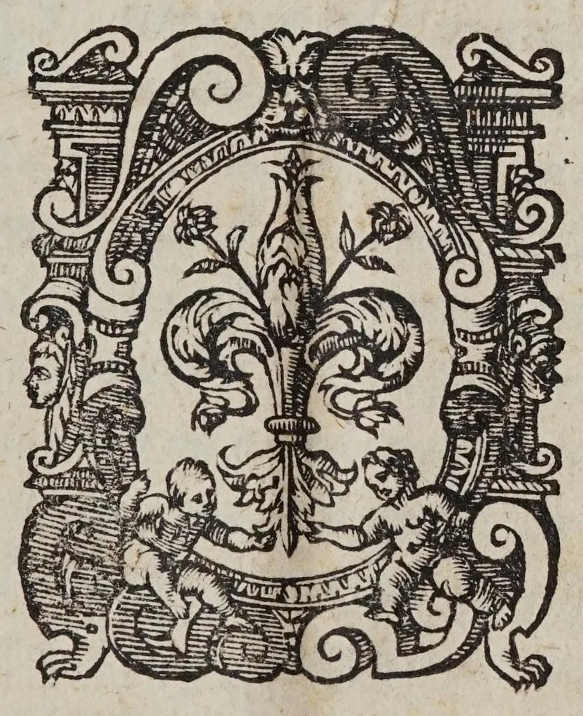 An illustration from Scherzi degli spiriti animali dettati con l'occasione de l'oscurazione de l'anno 1605, 1605, leaf 5