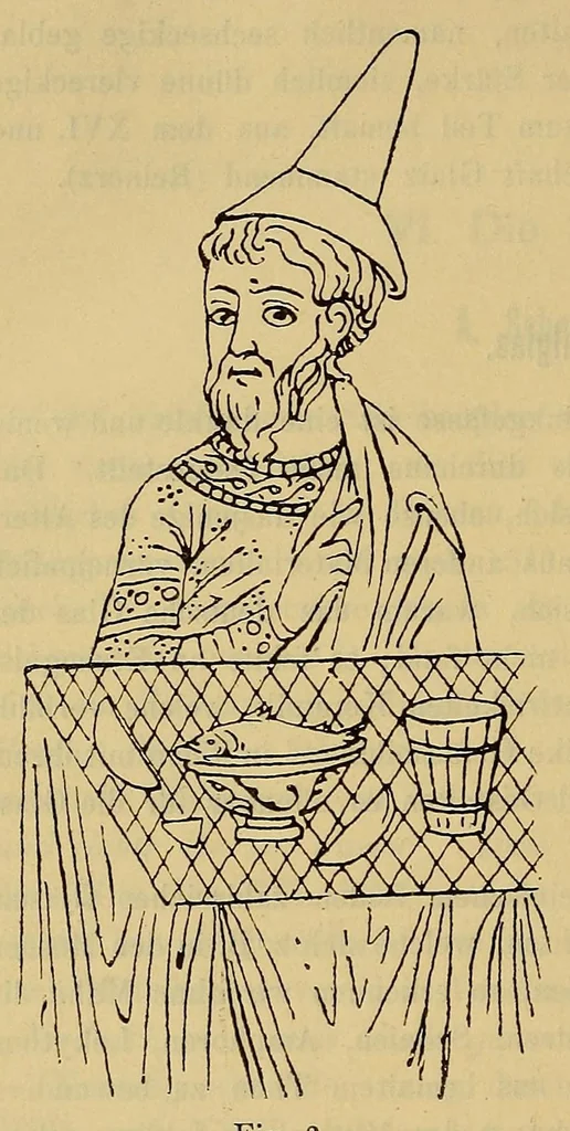An illustration from Schlesische gläser. Eine studie über die schlesische Glasindustrie früherer Zeit, nebst einem Beschreibenden Katalog der Gläsersammlung des Museums Schlesischer Altertümer zu Breslau, 1891, leaf 72