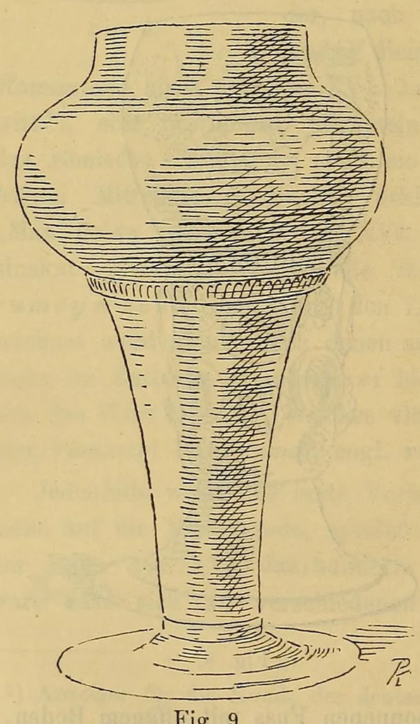 An illustration from Schlesische gläser. Eine studie über die schlesische Glasindustrie früherer Zeit, nebst einem Beschreibenden Katalog der Gläsersammlung des Museums Schlesischer Altertümer zu Breslau, 1891, leaf 84