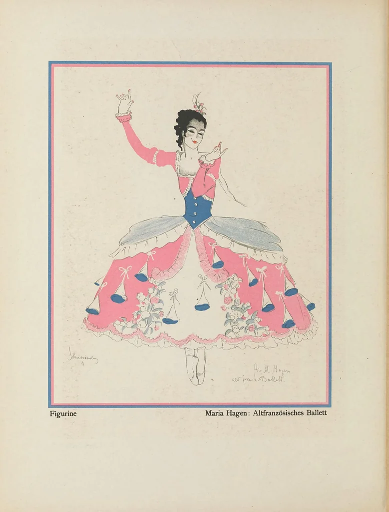 An illustration from Schnackenberg : Kostüme, Plakate und Dekorationen : 43 Tafeln, 1920, leaf 22