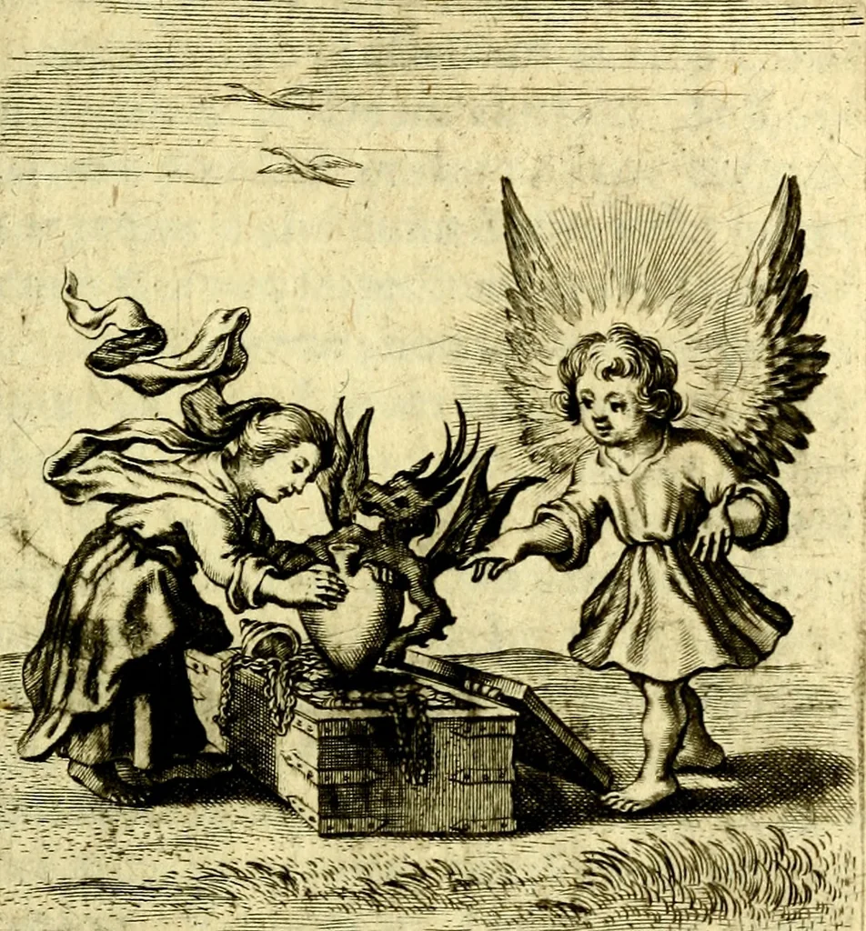 An illustration from Schola cordis siue aversi à deo cordis ac eumdem reductio, et instructio .., 1663, leaf 156