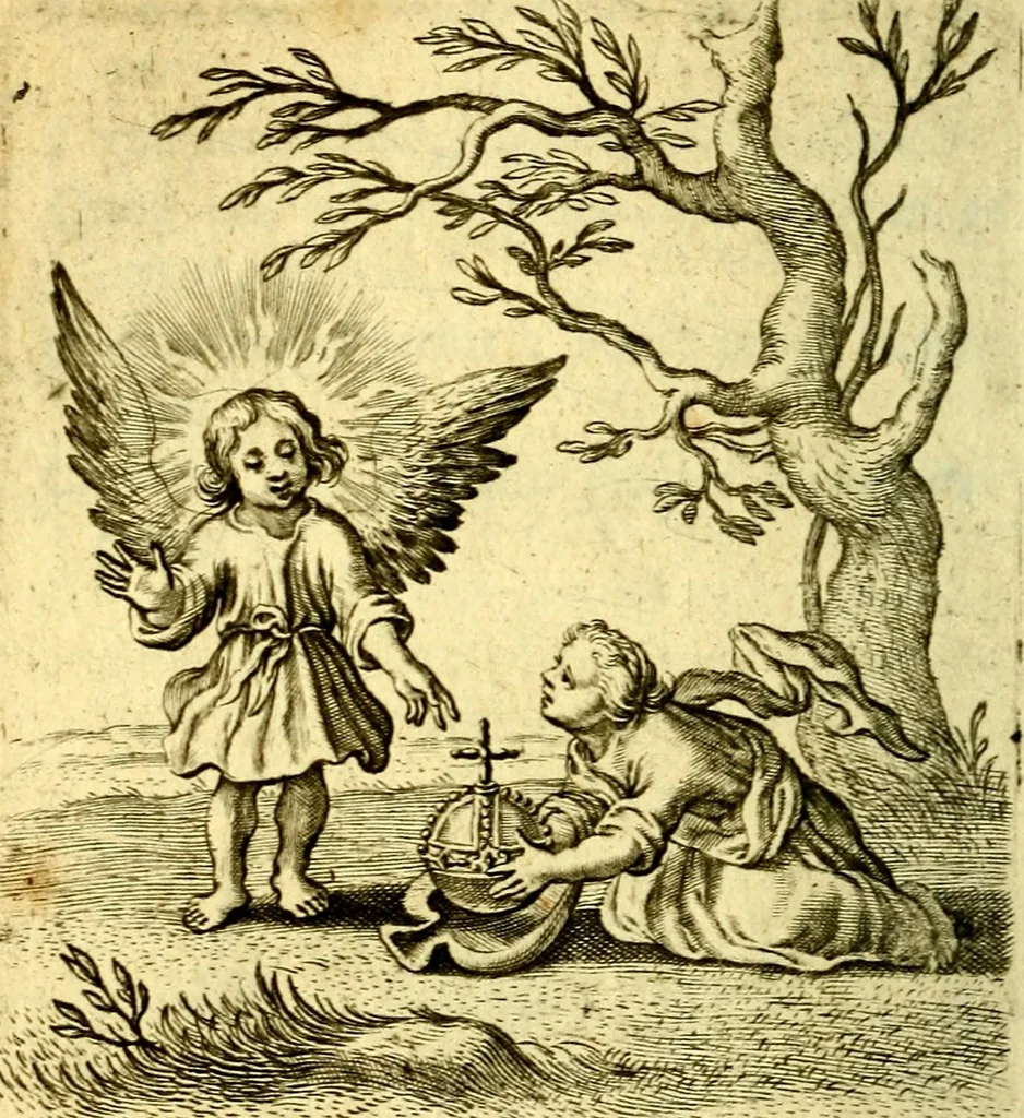 An illustration from Schola cordis siue aversi à deo cordis ac eumdem reductio, et instructio .., 1663, leaf 187