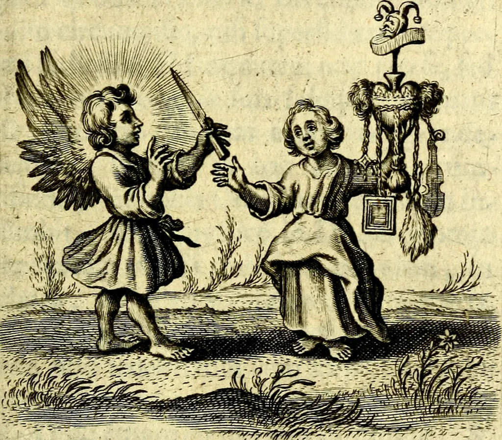 An illustration from Schola cordis siue aversi à deo cordis ac eumdem reductio, et instructio .., 1663, leaf 222