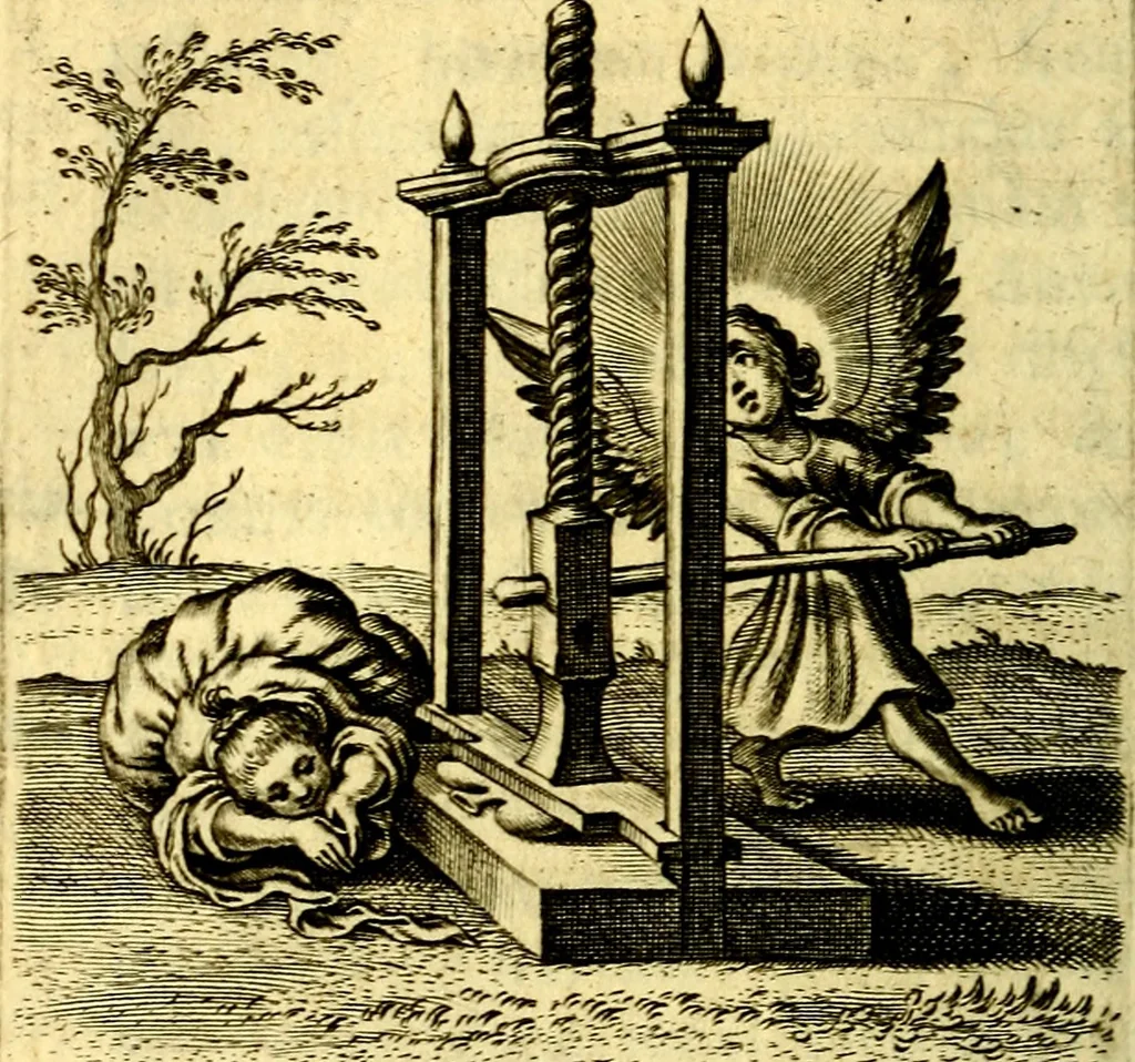 An illustration from Schola cordis siue aversi à deo cordis ac eumdem reductio, et instructio .., 1663, leaf 243