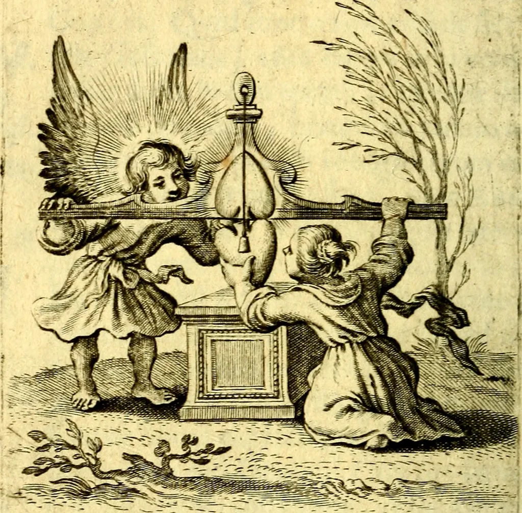 An illustration from Schola cordis siue aversi à deo cordis ac eumdem reductio, et instructio .., 1663, leaf 339