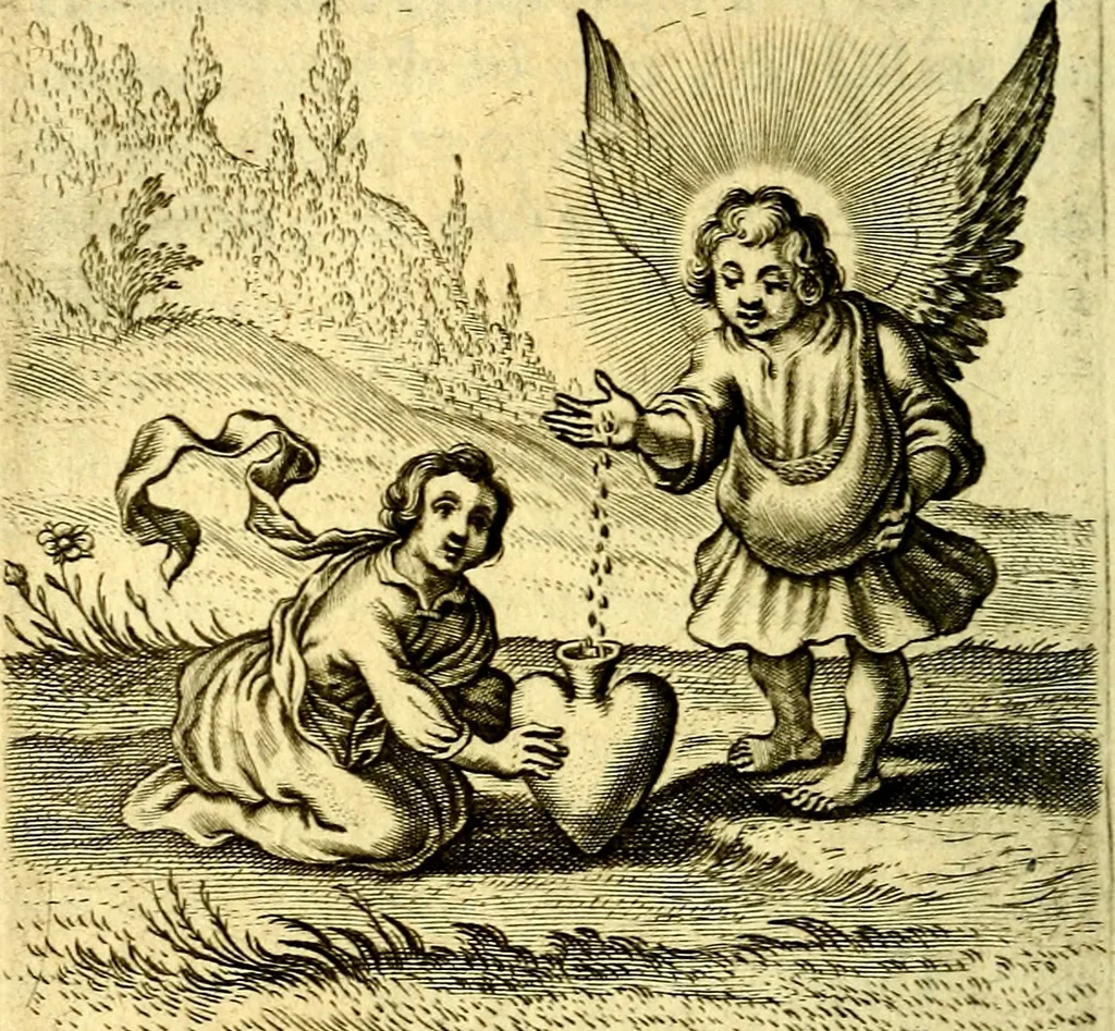 An illustration from Schola cordis siue aversi à deo cordis ac eumdem reductio, et instructio .., 1663, leaf 403