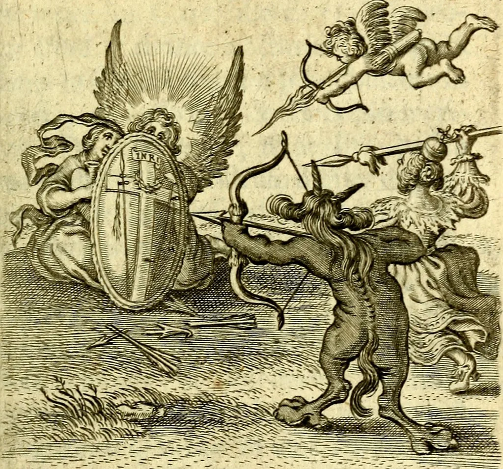 An illustration from Schola cordis siue aversi à deo cordis ac eumdem reductio, et instructio .., 1663, leaf 440