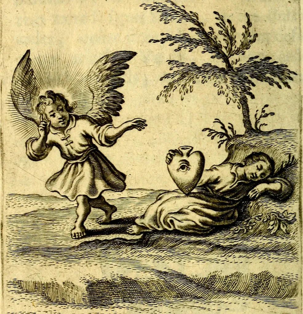An illustration from Schola cordis siue aversi à deo cordis ac eumdem reductio, et instructio .., 1663, leaf 517