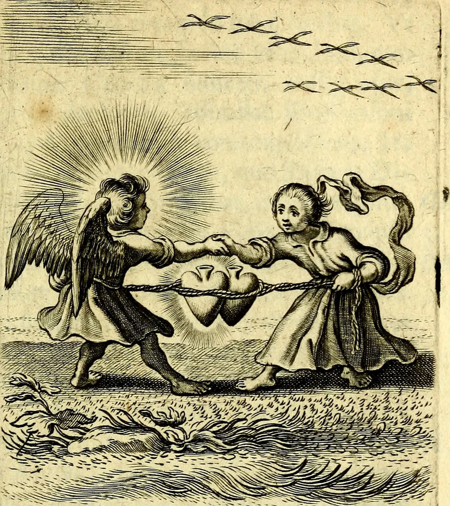 An illustration from Schola cordis siue aversi à deo cordis ac eumdem reductio, et instructio .., 1663, leaf 534