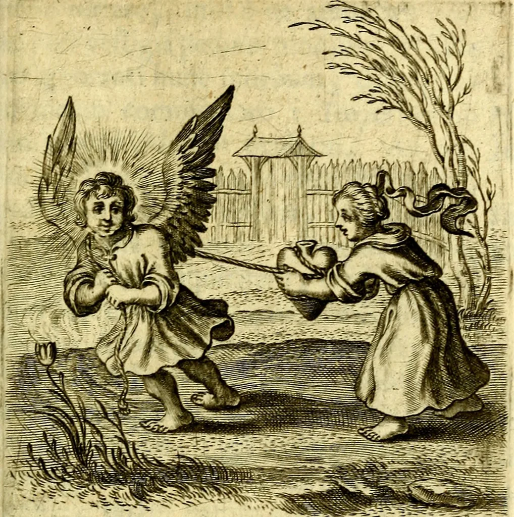 An illustration from Schola cordis siue aversi à deo cordis ac eumdem reductio, et instructio .., 1663, leaf 578