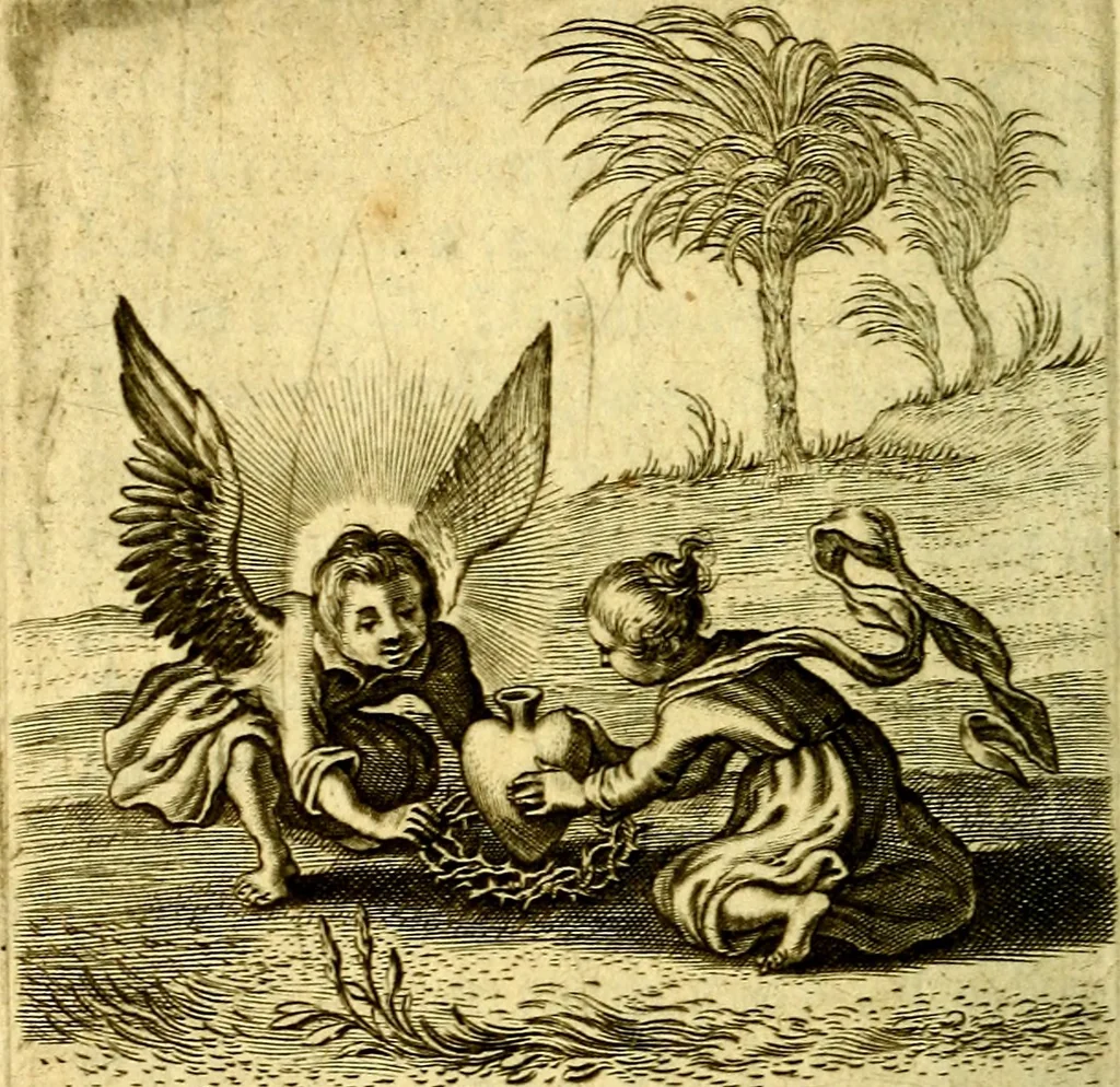 An illustration from Schola cordis siue aversi à deo cordis ac eumdem reductio, et instructio .., 1663, leaf 599