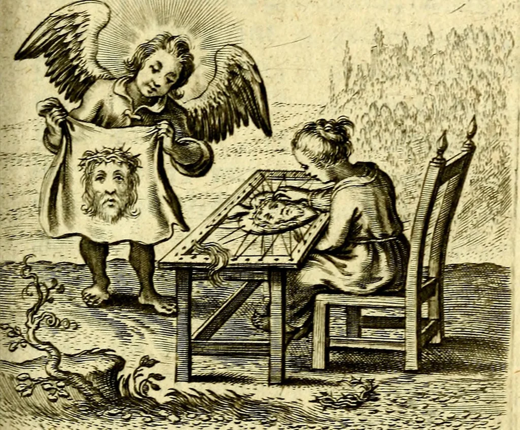 An illustration from Schola cordis siue aversi à deo cordis ac eumdem reductio, et instructio .., 1663, leaf 606