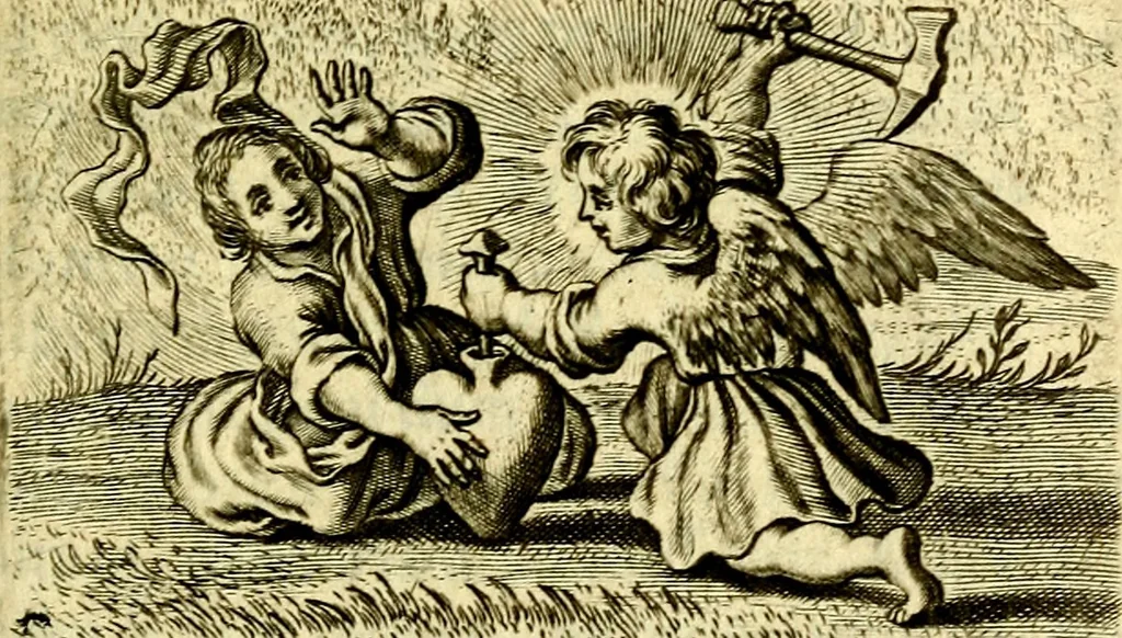 An illustration from Schola cordis siue aversi à deo cordis ac eumdem reductio, et instructio .., 1663, leaf 620
