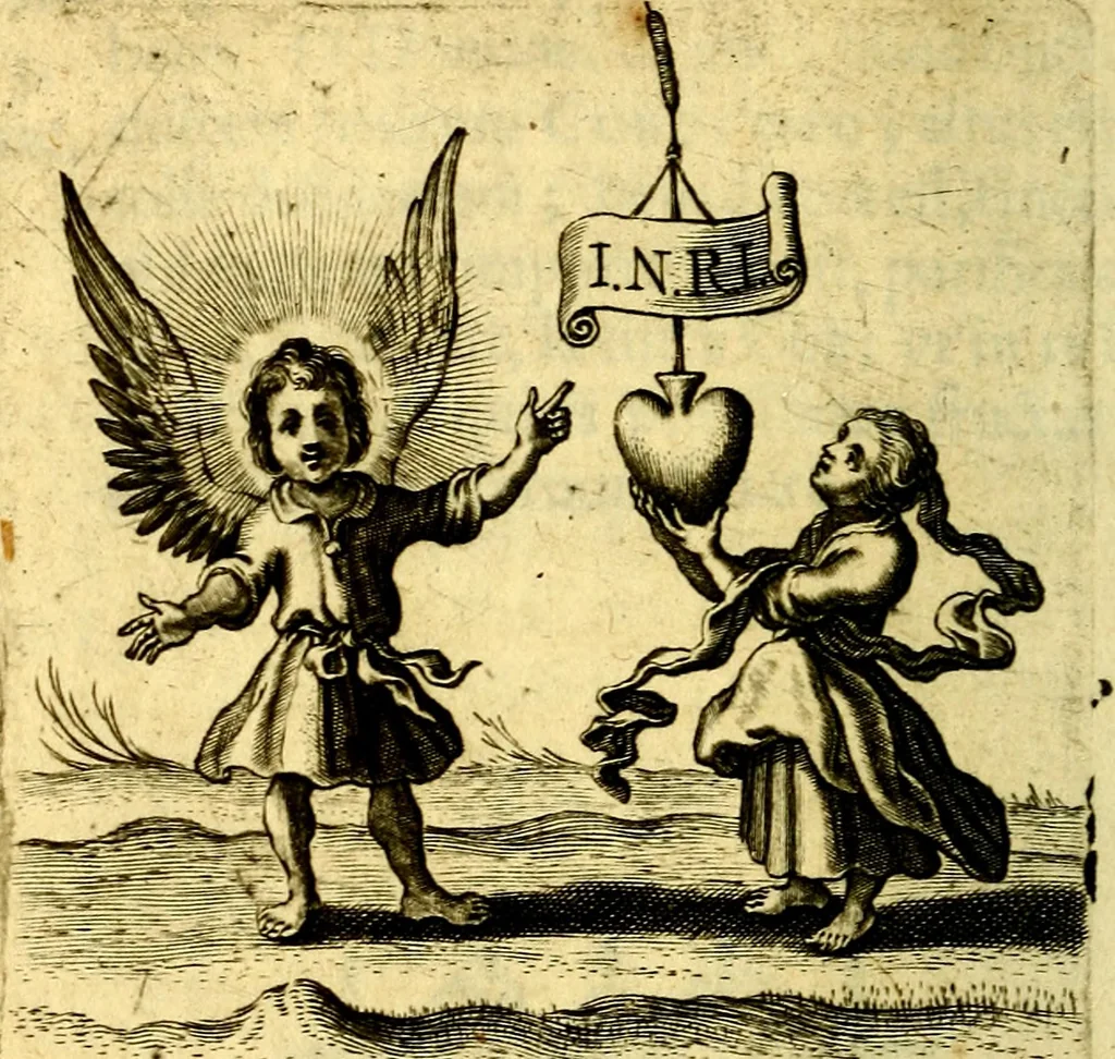 An illustration from Schola cordis siue aversi à deo cordis ac eumdem reductio, et instructio .., 1663, leaf 647