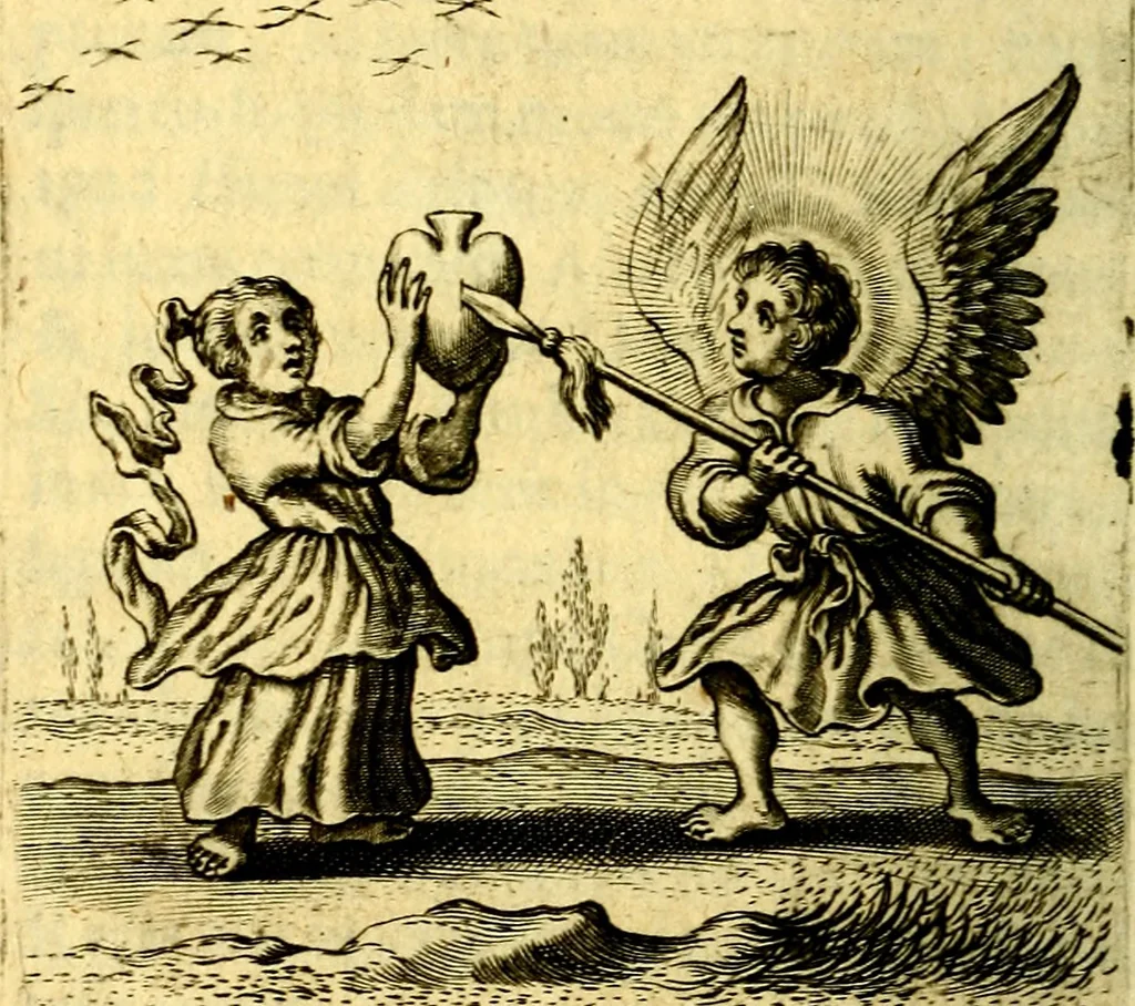 An illustration from Schola cordis siue aversi à deo cordis ac eumdem reductio, et instructio .., 1663, leaf 655