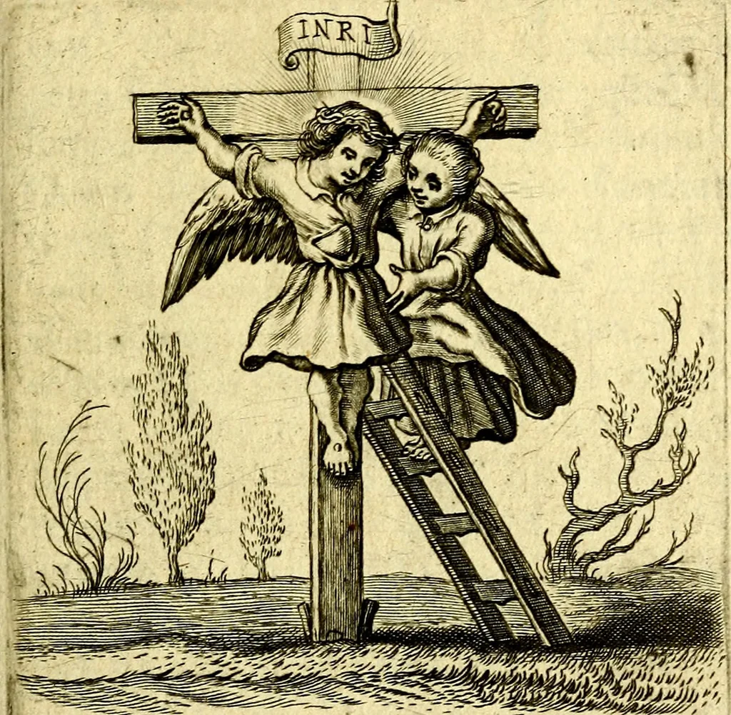 An illustration from Schola cordis siue aversi à deo cordis ac eumdem reductio, et instructio .., 1663, leaf 672