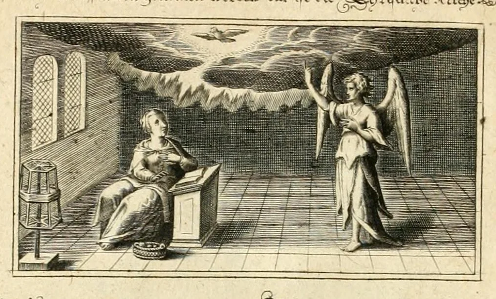 An illustration from Schöne ausserlesene sin[n]reiche Figuren auch Gleichnussen Erkläringen Gebettlein vnd hohe Lehr[n] : zum Theil auss heiliger Schrifft wie auch zum Theil auss der alten Christlichen Kirchen Lehrer[n] Schrifften gezogen vnd in Teutsche Reimen verfasst, leaf 88
