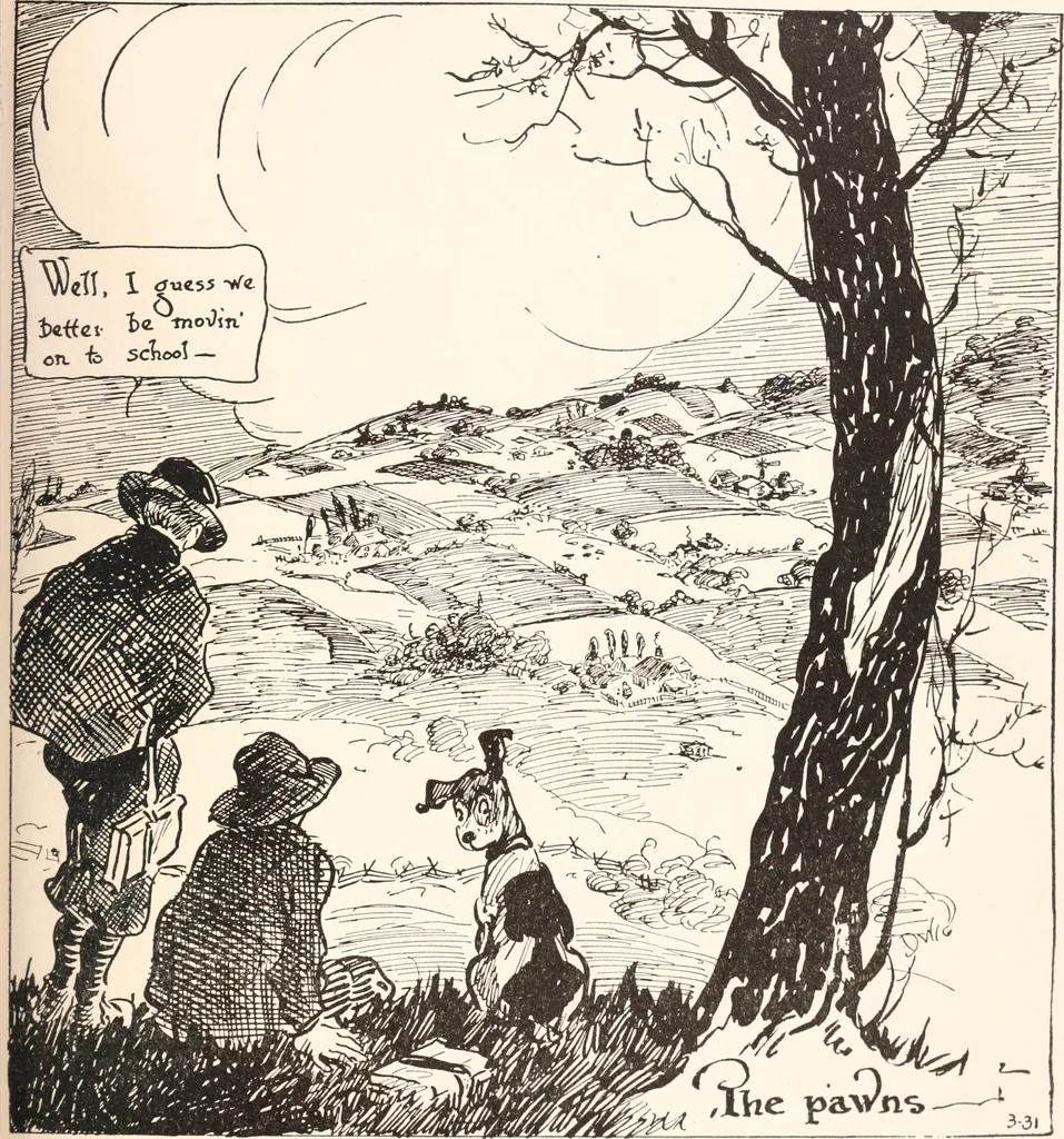 An illustration from School days, 1919, leaf 28