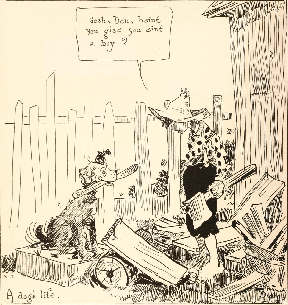 An illustration from School days, 1919, leaf 57