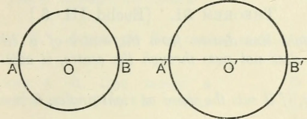 An illustration from A school geometry. containing the substance of Euclid books II anfd III and part of book IV, 1917, leaf 26