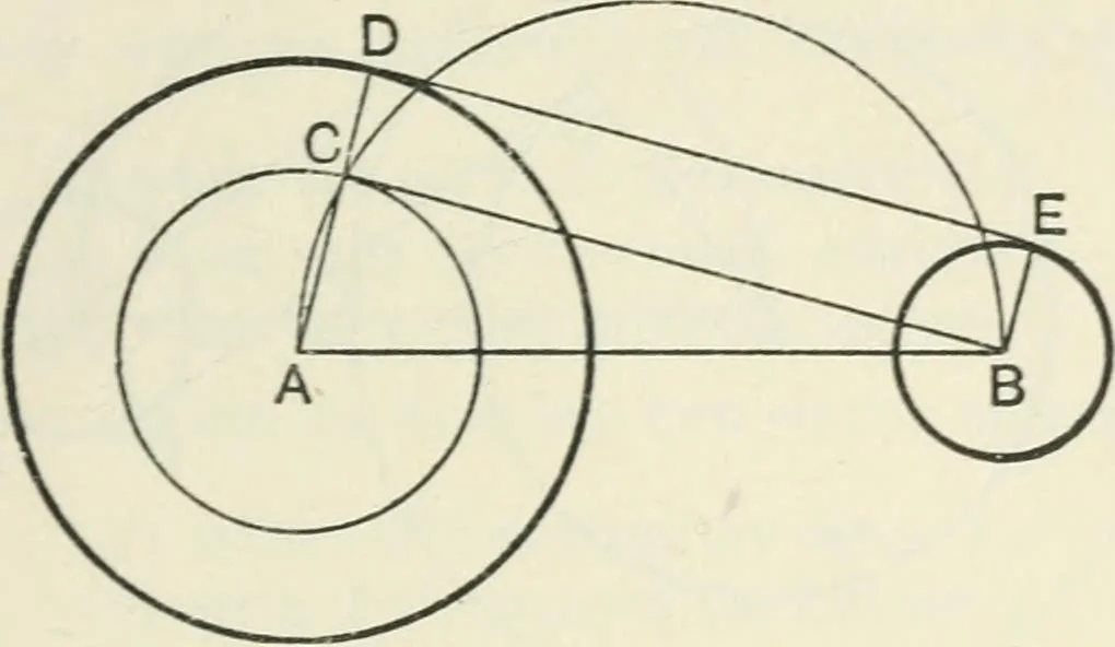 An illustration from A school geometry. containing the substance of Euclid books II anfd III and part of book IV, 1917, leaf 68