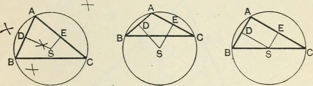 An illustration from A school geometry. containing the substance of Euclid books II anfd III and part of book IV, 1917, leaf 76