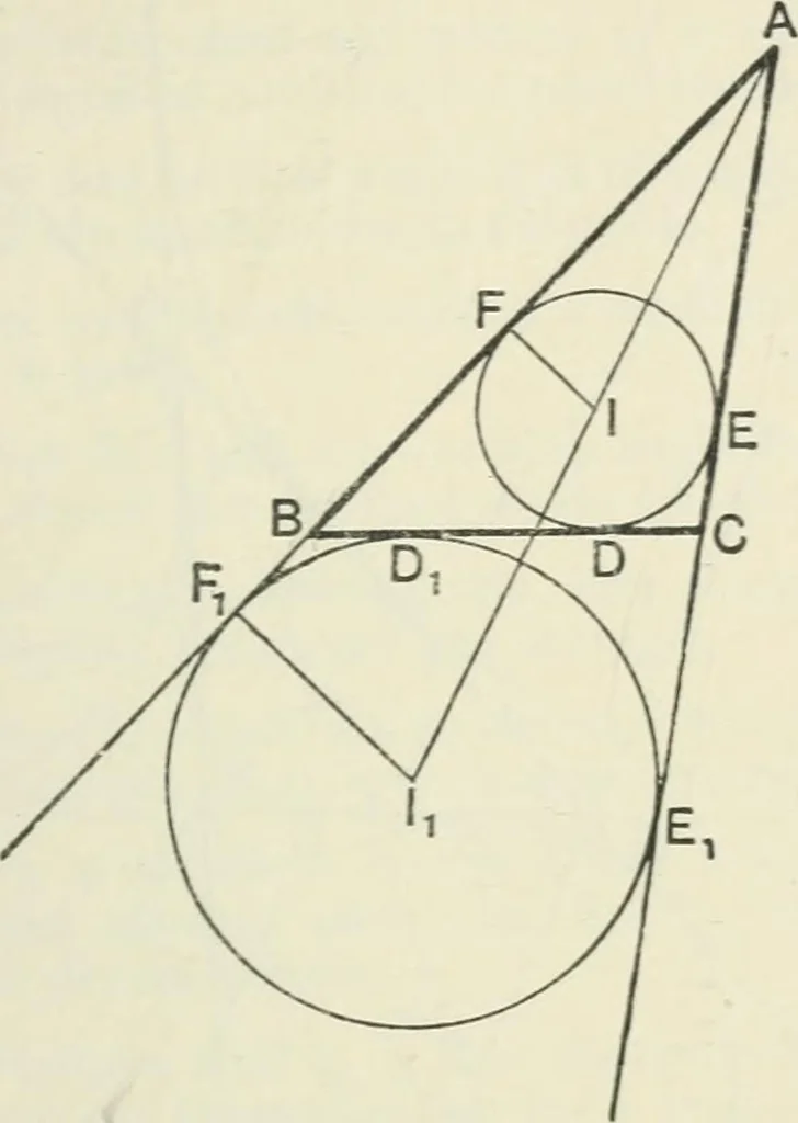 An illustration from A school geometry. containing the substance of Euclid books II anfd III and part of book IV, 1917, leaf 96