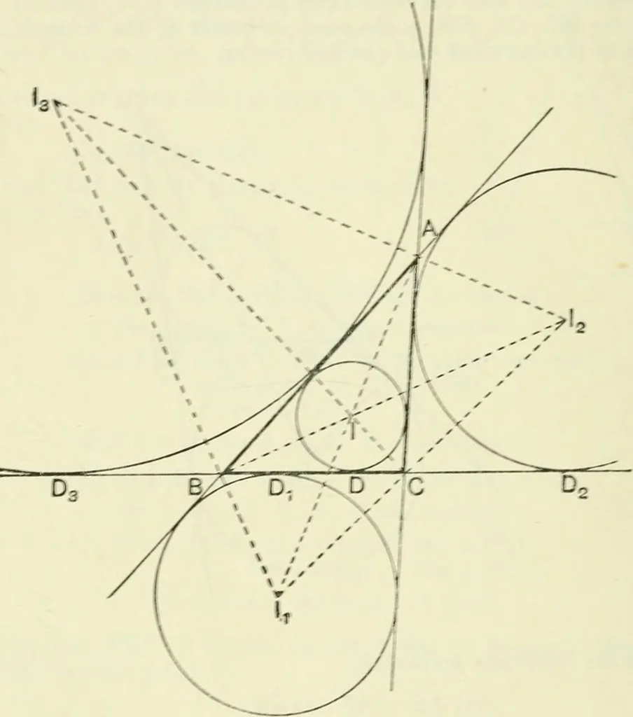 An illustration from A school geometry. containing the substance of Euclid books II anfd III and part of book IV, 1917, leaf 97