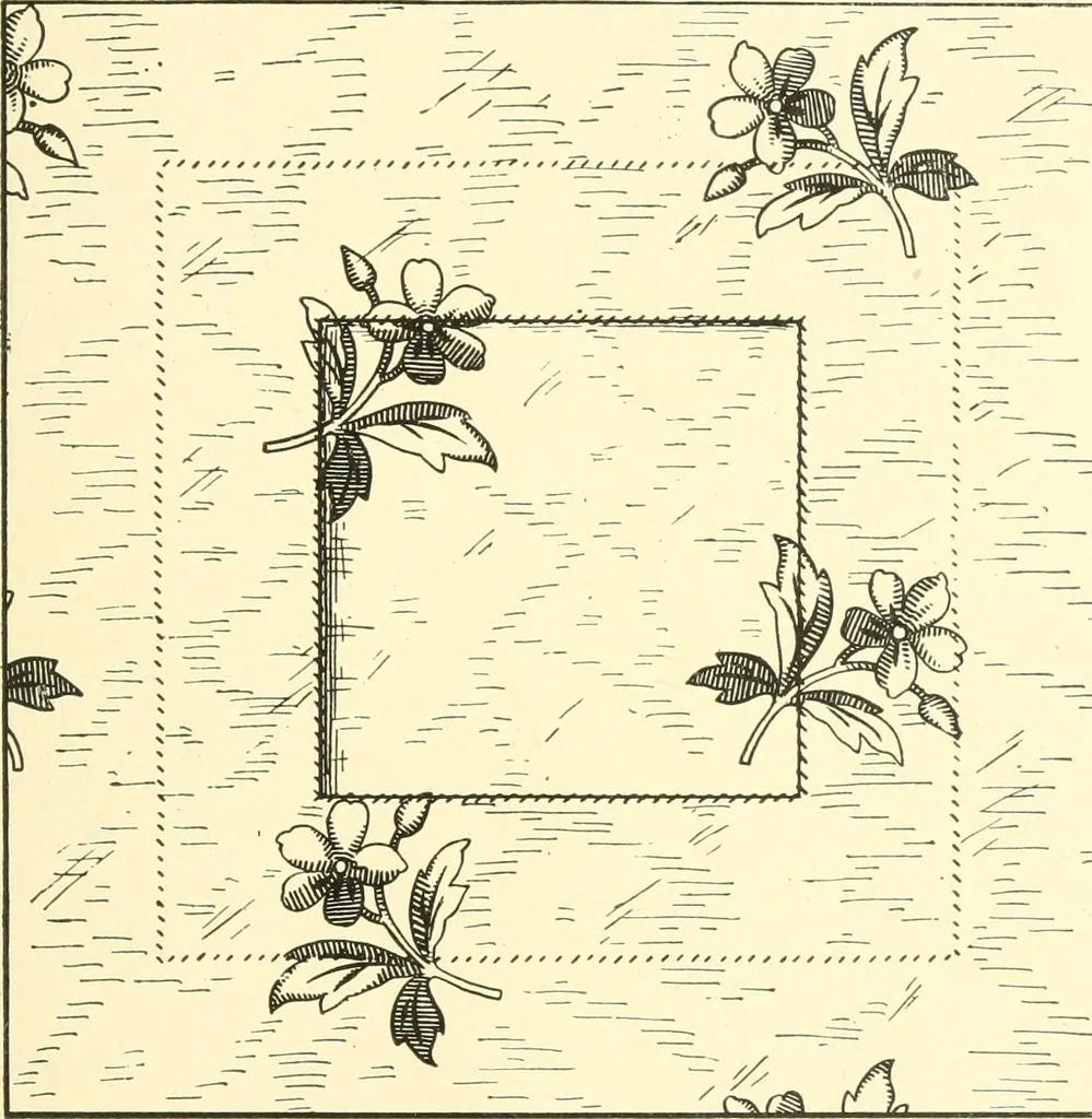An illustration from School needlework; a book written for the beginner of any age and in any school, 1922, leaf 106