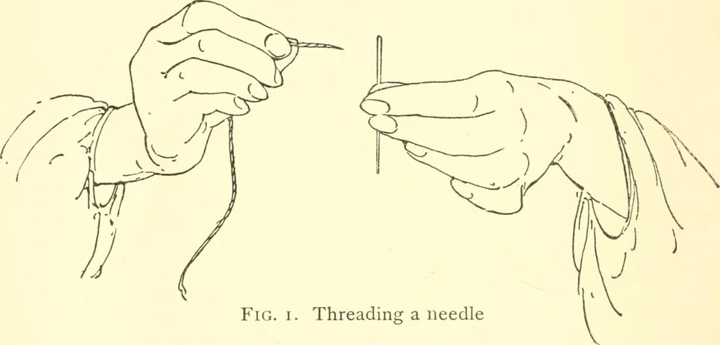 An illustration from School needlework; a book written for the beginner of any age and in any school, 1922, leaf 15