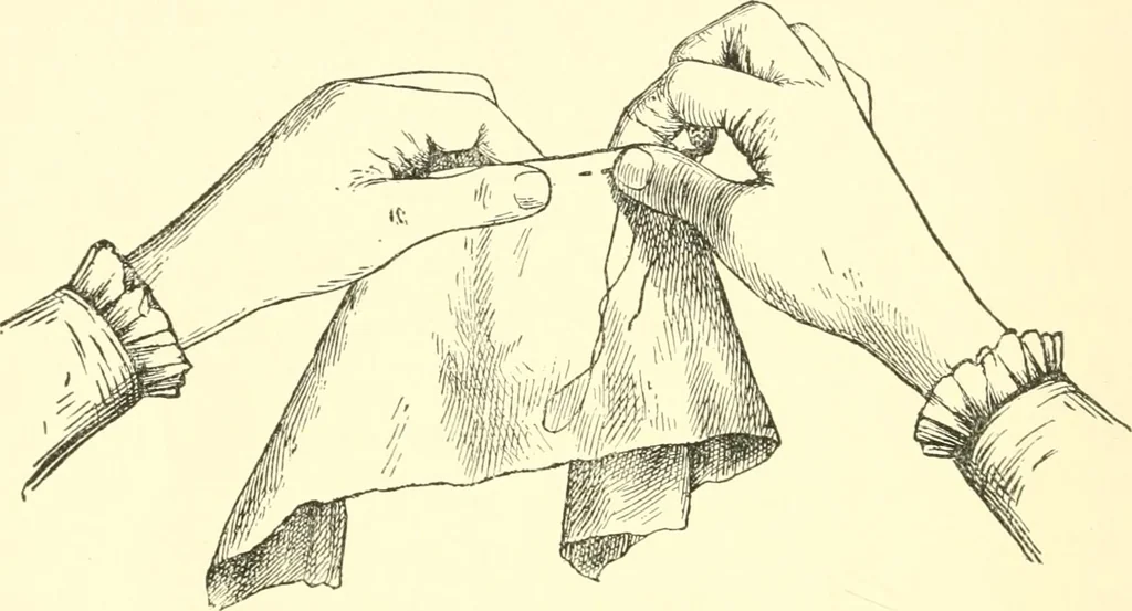 An illustration from School needlework; a book written for the beginner of any age and in any school, 1922, leaf 27