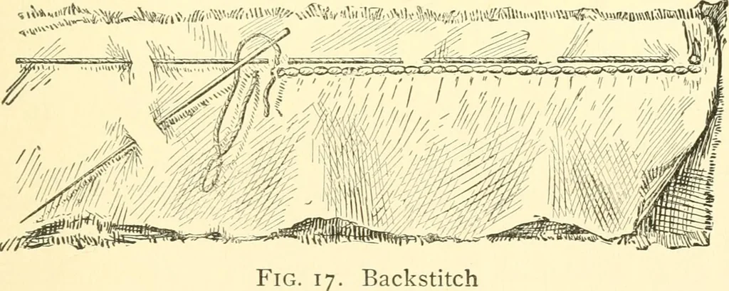 An illustration from School needlework; a book written for the beginner of any age and in any school, 1922, leaf 28