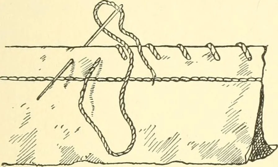 An illustration from School needlework; a book written for the beginner of any age and in any school, 1922, leaf 36