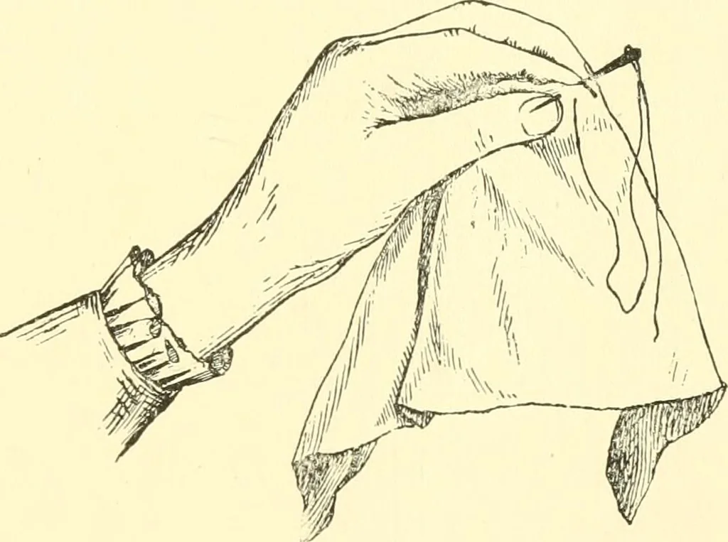 An illustration from School needlework; a book written for the beginner of any age and in any school, 1922, leaf 36