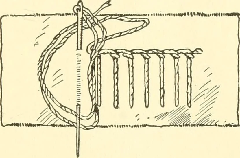 An illustration from School needlework; a book written for the beginner of any age and in any school, 1922, leaf 38
