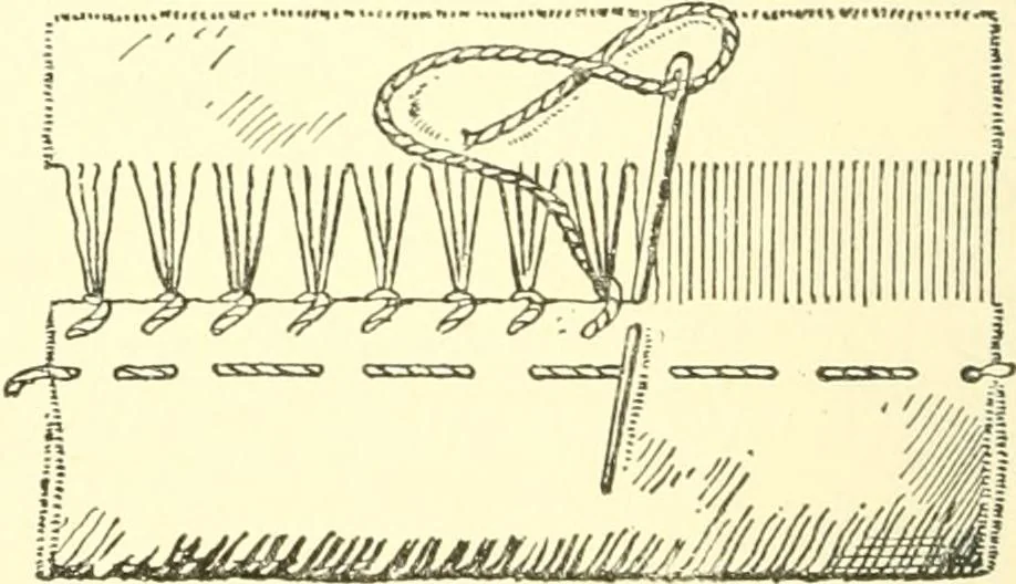 An illustration from School needlework; a book written for the beginner of any age and in any school, 1922, leaf 43