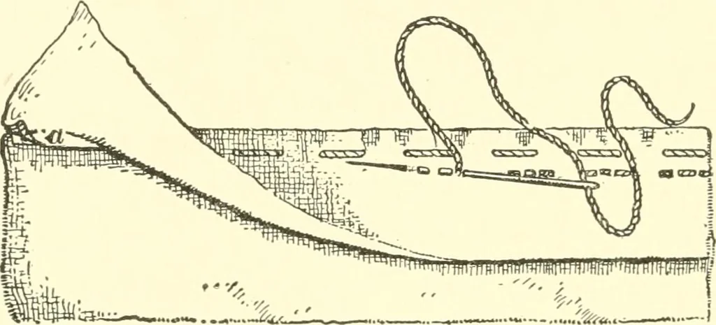 An illustration from School needlework; a book written for the beginner of any age and in any school, 1922, leaf 57