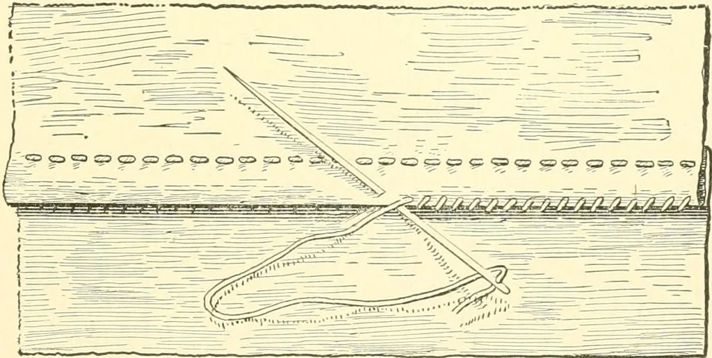 An illustration from School needlework; a book written for the beginner of any age and in any school, 1922, leaf 58