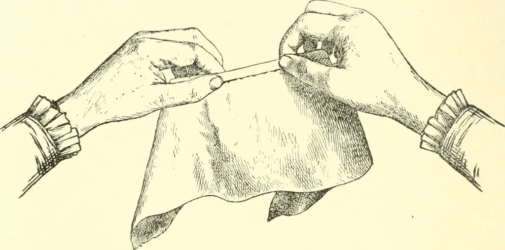 An illustration from School needlework; a book written for the beginner of any age and in any school, 1922, leaf 63