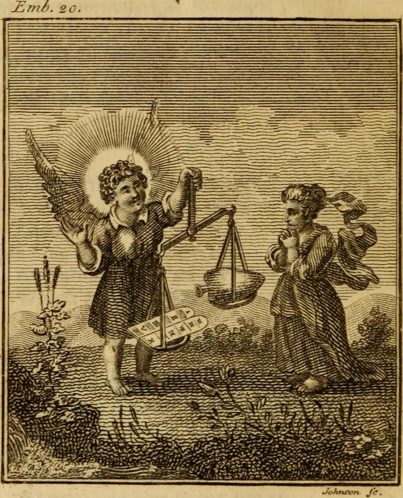 An illustration from The school of the heart : or, The heart of itself gone away from God, brought back again to him, and instructed by him, 1808, leaf 111
