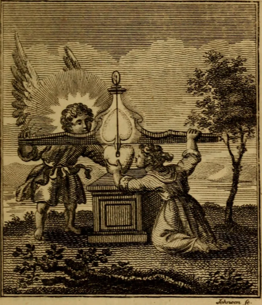 An illustration from The school of the heart : or, The heart of itself gone away from God, brought back again to him, and instructed by him, 1808, leaf 126