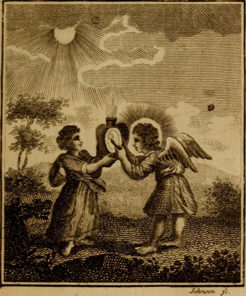 An illustration from The school of the heart : or, The heart of itself gone away from God, brought back again to him, and instructed by him, 1808, leaf 136