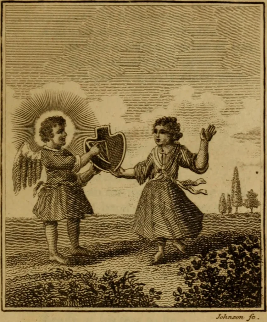 An illustration from The school of the heart : or, The heart of itself gone away from God, brought back again to him, and instructed by him, 1808, leaf 186