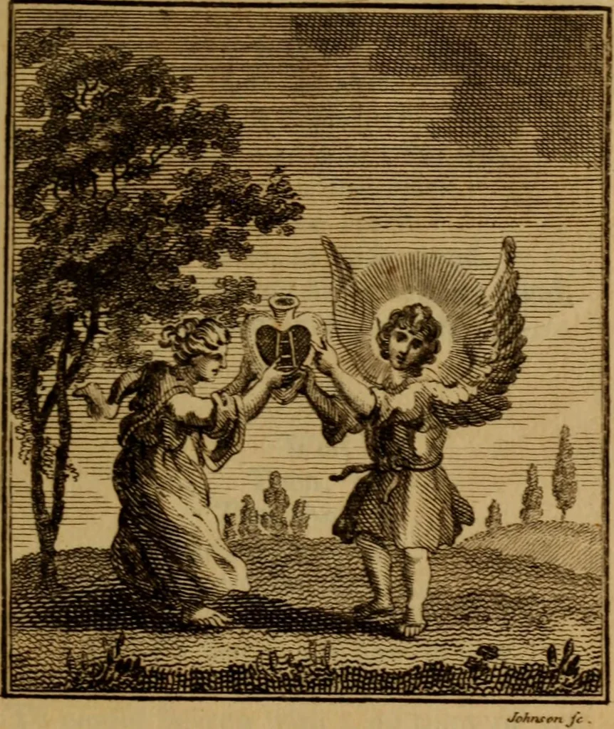 An illustration from The school of the heart : or, The heart of itself gone away from God, brought back again to him, and instructed by him, 1808, leaf 196