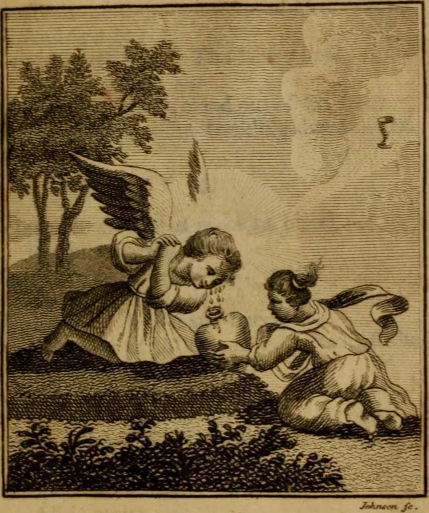 An illustration from The school of the heart : or, The heart of itself gone away from God, brought back again to him, and instructed by him, 1808, leaf 216
