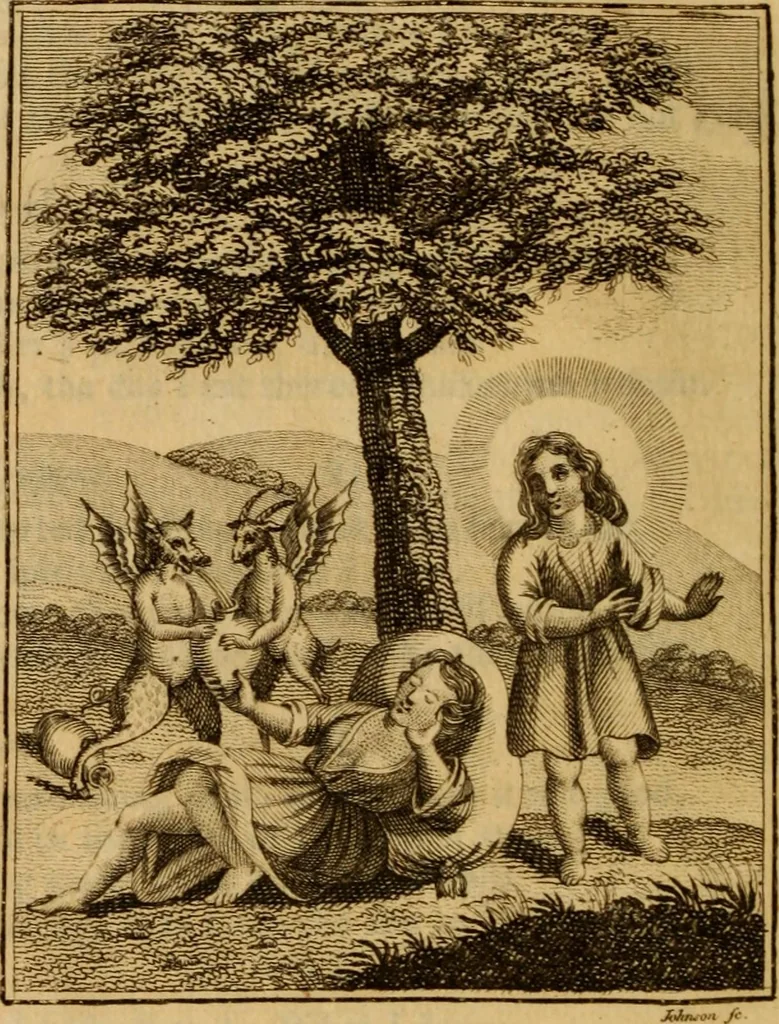 An illustration from The school of the heart : or, The heart of itself gone away from God, brought back again to him, and instructed by him, 1808, leaf 23