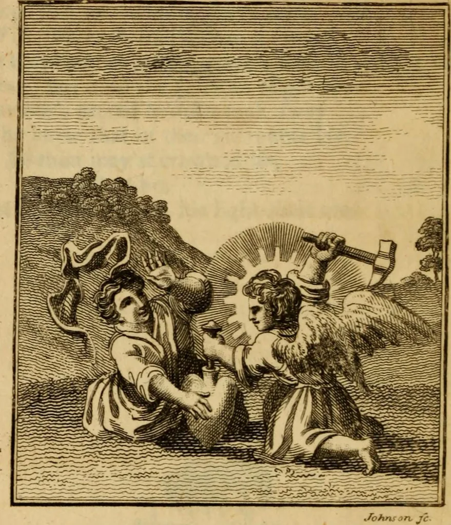 An illustration from The school of the heart : or, The heart of itself gone away from God, brought back again to him, and instructed by him, 1808, leaf 241