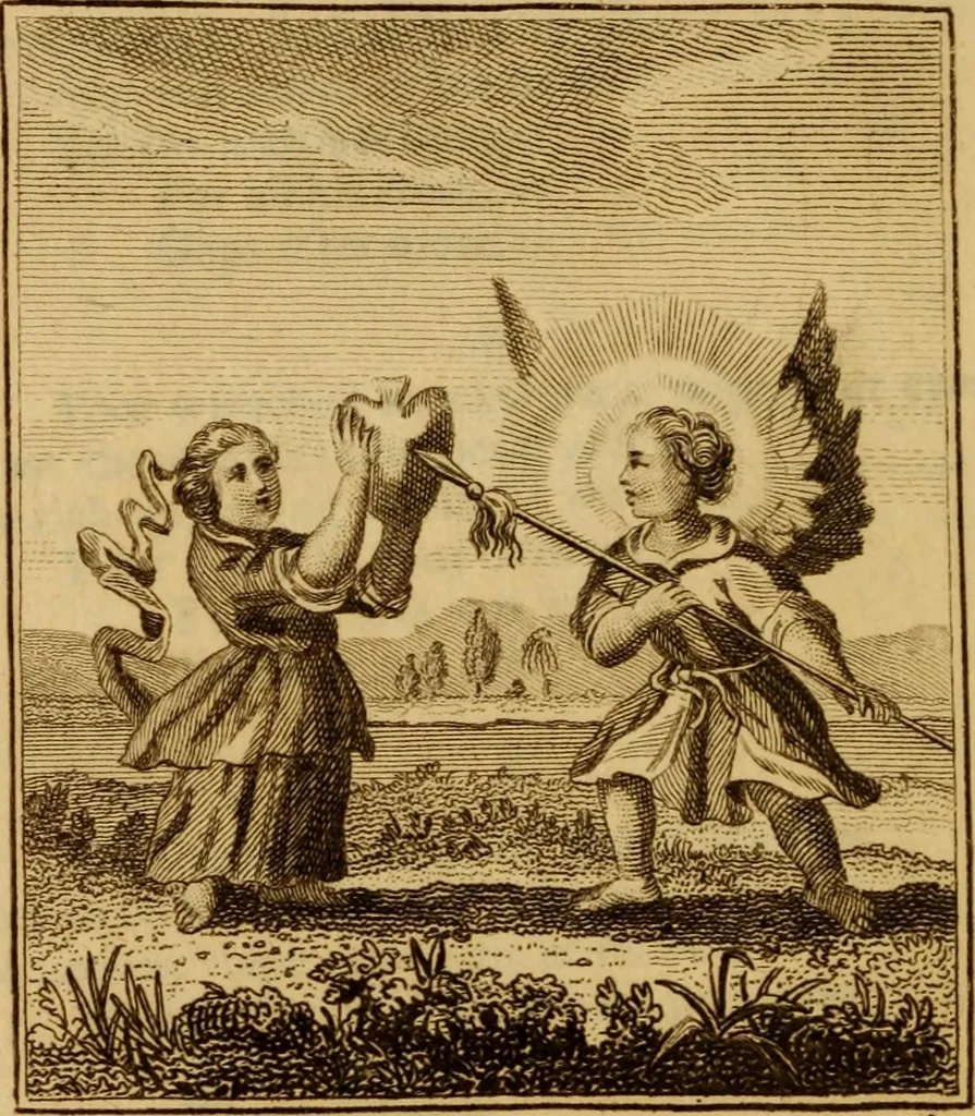 An illustration from The school of the heart : or, The heart of itself gone away from God, brought back again to him, and instructed by him, 1808, leaf 53